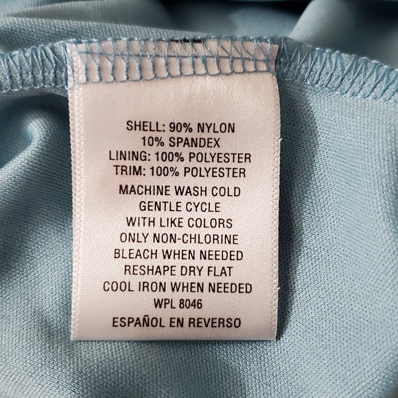 Charter Club Women 3/4 Sleeve Blue Chiffon hem Lace Blouse Top XXL - Picture 7 of 9